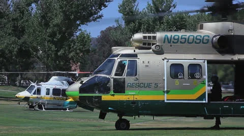 2 RESCUE HELICOPTERS Stock-Footage 22952428
