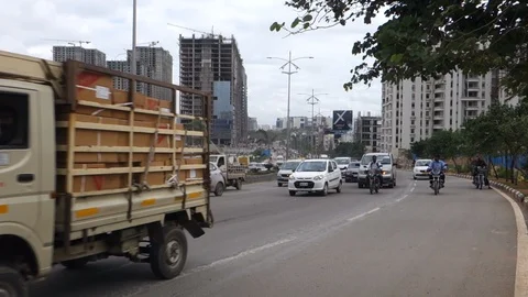 2-Road-to-Ikea-India Stock Footage 92466347