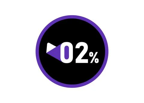 2% Round design vector, 2 percent images Illustrazione stock