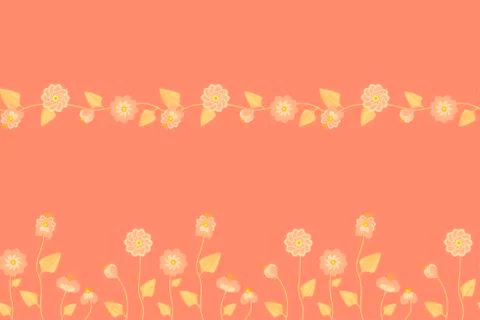 2 Seamless Patterns with Pastel Red Color Stock Illustration