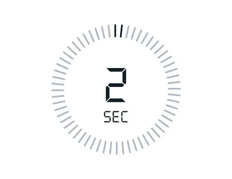 2 second timers Clocks, Timer 2 sec icon Stock Illustration