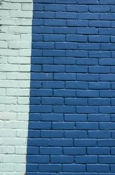 2 Shades of blue bricks Stock Photos