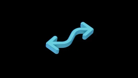 2 Side 3D Arrow Footage For Navigation And Visual Guides Video stock 292337918
