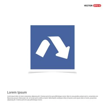 2 side arrow Icon - Blue photo Frame Illustrazione stock