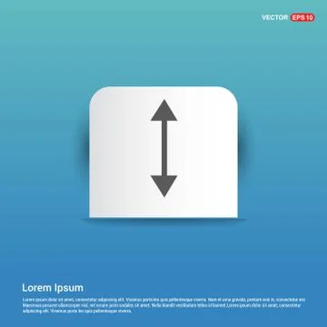 2 Side Arrow Icon - Blue Sticker button Stock Illustration