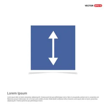 2 side arrow Icon - Blue photo Frame Illustrazione stock