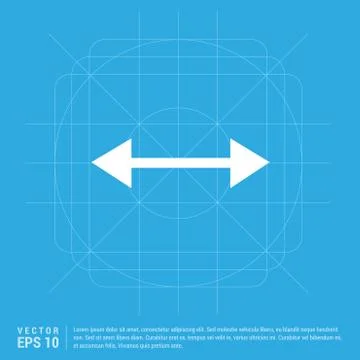 2 Side Arrow Icon Illustrazione stock