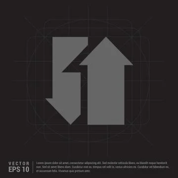 2 Side Arrow Icon Illustrazione stock