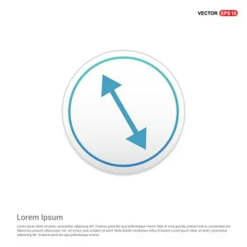 2 Side Arrow Icon - white circle button Stock Illustration