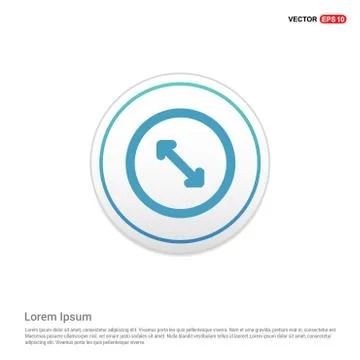 2 side arrow Icon - white circle button Stock Illustration