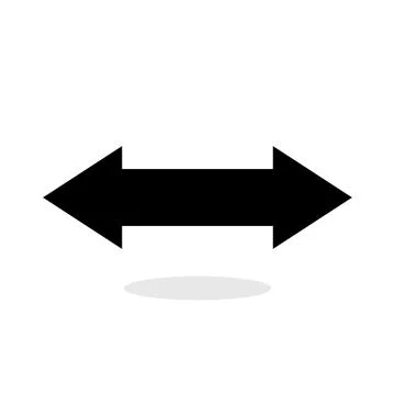 2 side arrow vector icon . Double arrow symbol sign illustration design Stock Illustration