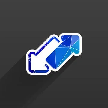 2 side arrow vector seamless web page Stock Illustration