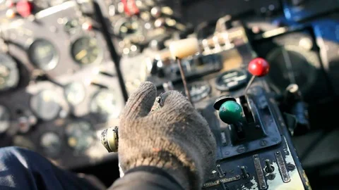 AN-2 ski plane. Winter shooting on the ski plane Stock Footage 104728722