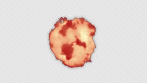 2 Slow Motion Fireball Explosions and Smoke with Embedded Alpha Channel Stock Footage 327194845