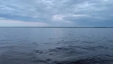 2 small waves on the lake and flying insects Stock Footage 170996870