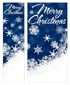 2 Snowflakes Christmas Web Banners - Three of Three Stock Illustration