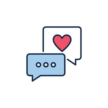 2 Speech Bubbles vector Chatting concept colored icon Stock Illustration