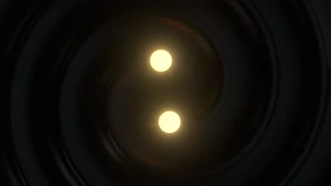 2 Star System Gravity Field Top View Stock-Footage 348509370