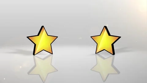 2 Stars 3D Rated Background Stock Footage 332083970