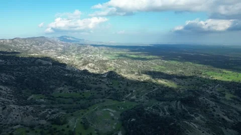 2. a static frame. Mountains, hills and plains of Cyprus Stock Footage 267688717