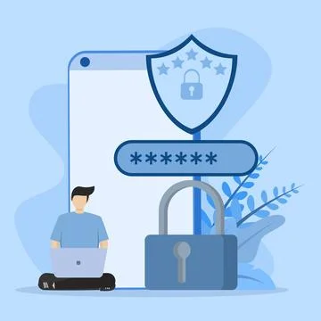 2 step authentication illustration concept Stock Illustration