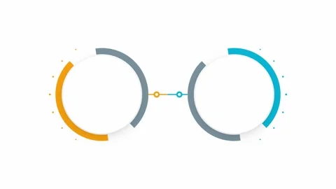 2 step circular infographic process animation. 4K Stock Footage 344708556