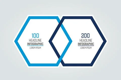 2 step options template, scheme, diagram, chart .Infographic Element. Stock Illustration