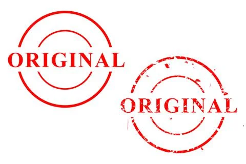 2 Style Vector Red Circle Rubber Stamp Effect, Original Illustrazione stock