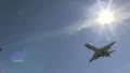 2. Sun, plane approach HD Footage