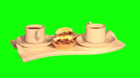 2 tartlets and 2 cups of coffee 06 Stock-Footage 45898231