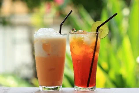 2 Thai Ice Tea Stock Photos