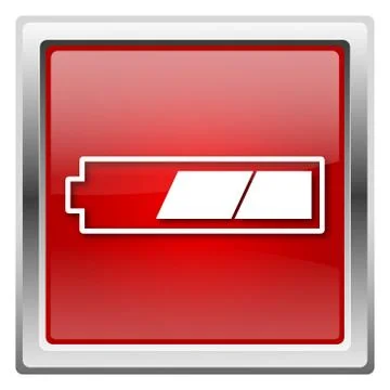 2 thirds charged battery icon Stock-Illustration