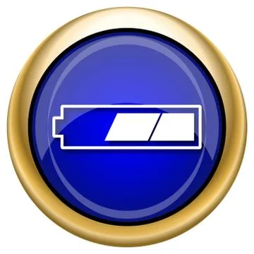 2 thirds charged battery icon Stock-Illustration