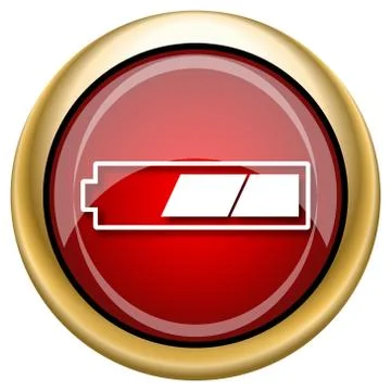 2 thirds charged battery icon Stock-Illustration