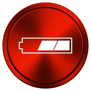 2 thirds charged battery icon Stock-Illustration