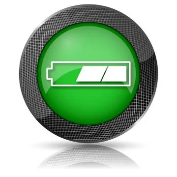 2 thirds charged battery icon Stock-Illustration