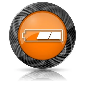 2 thirds charged battery icon Stock-Illustration