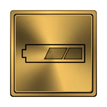 2 thirds charged battery icon Stock-Illustration