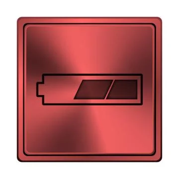 2 thirds charged battery icon Stock-Illustration