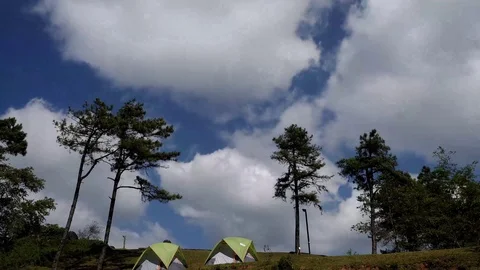 2 time lapses. camping with nature. Stock Footage 102382067