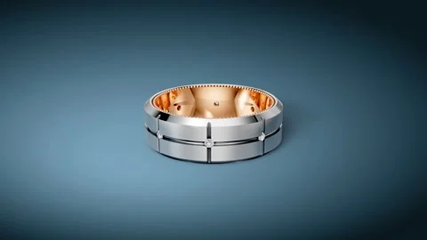 2 tone golden ring Stock Footage 318314963