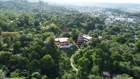 #2 Top View of Jayanti Temple Area - Sorong, Papua Barat Daya, Indonesia Stock Footage 283419329