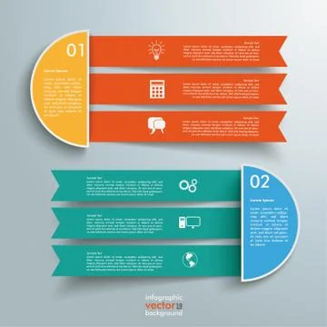 2 triple banners Stock Illustration
