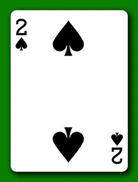 2 Two Deuce of Spades playing card Stock Illustration