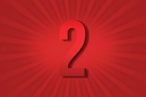 2 two Number design element decoration poster. logo luxury Stock Illustration