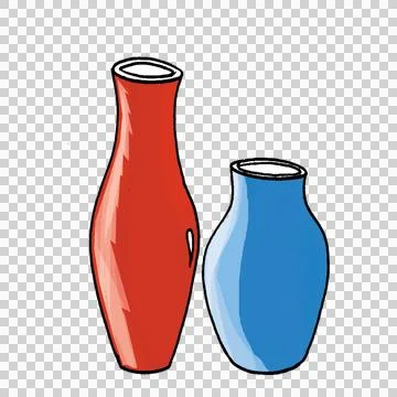 2 vase  Stock Illustration
