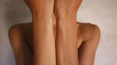 2 very thin forearms 写真素材