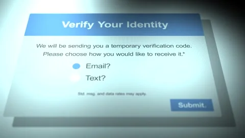 A 2-Way Authentication Box Pops up on Computer Screen for Security Code - Email Stock Footage 331872406