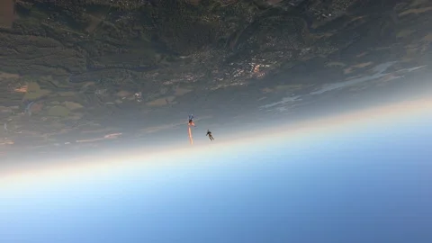 2-way skydiving. Video stock 137150403