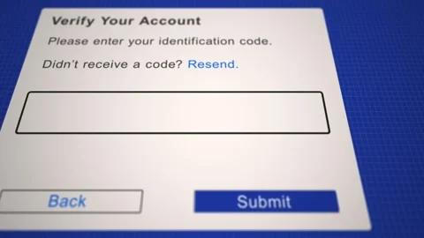 A 2-Way Verification Code Dialog Box for a Computer or App Stock Footage 345720780